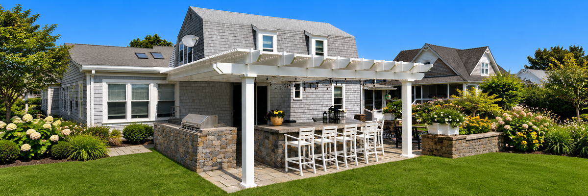 How Does an Attached Pergola Connect to a House?