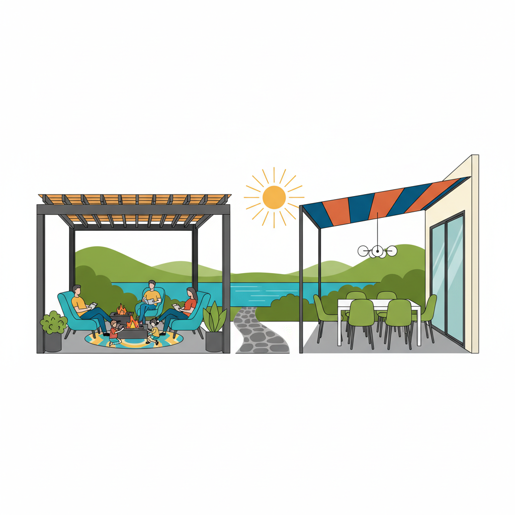 Illustration for Choosing Your Perfect DIY Pergola or Patio Cover: Durability and Style Guide for Homeowners