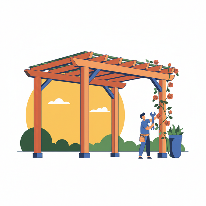 Illustration for Choosing the Best Pergola Kit Brands for Durable DIY Outdoor Living