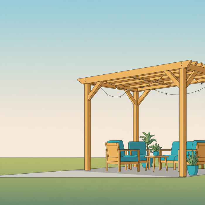 Illustration for Unlock Your Outdoor Oasis: The Unbeatable Advantages of DIY Pergola Kits