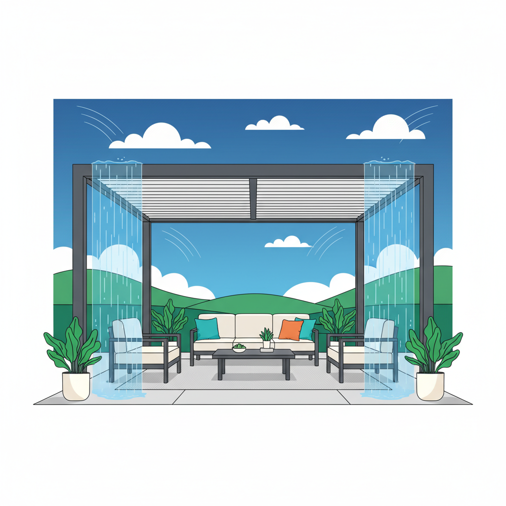 Illustration for Transform Your Outdoor Space: Can You Get a Truly Rainproof Pergola or Patio Cover?