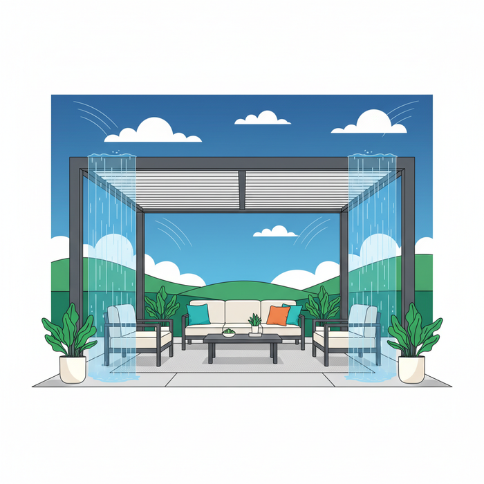 Illustration for Transform Your Outdoor Space: Can You Get a Truly Rainproof Pergola or Patio Cover?