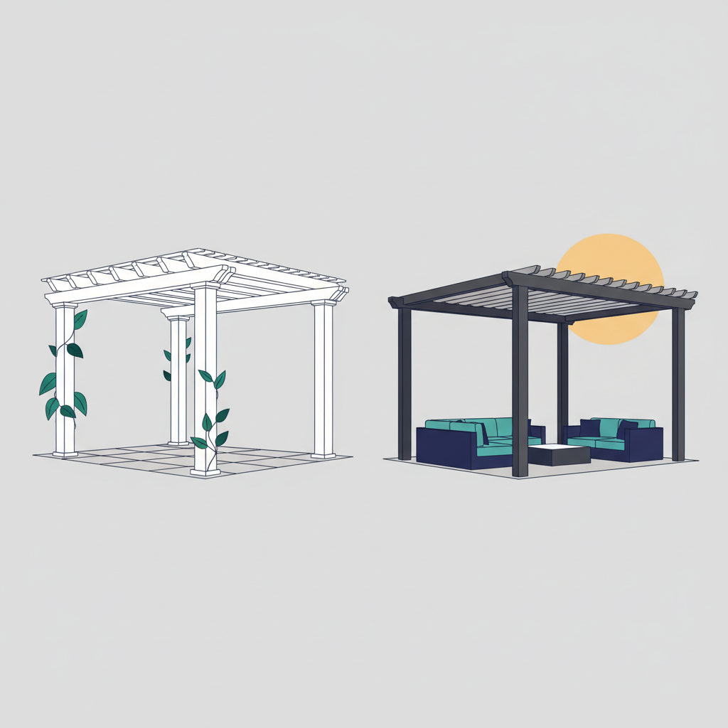 Illustration for Enjoy Decades of Beauty: The Durability and Low Maintenance of Vinyl & Aluminum Pergolas