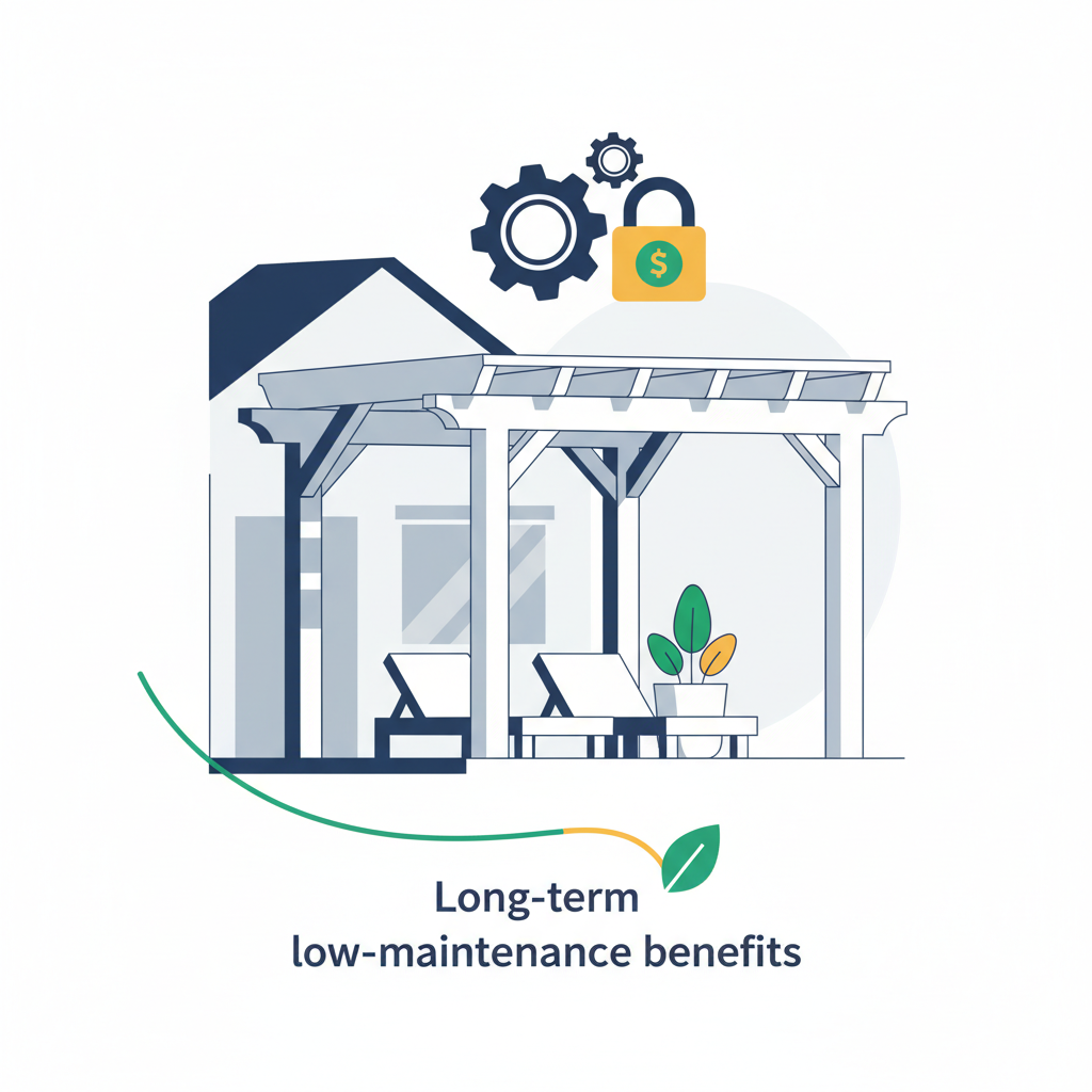 Illustration for Unlock Long-Term Savings: The Low-Maintenance Benefits of Vinyl Pergolas for Homeowners