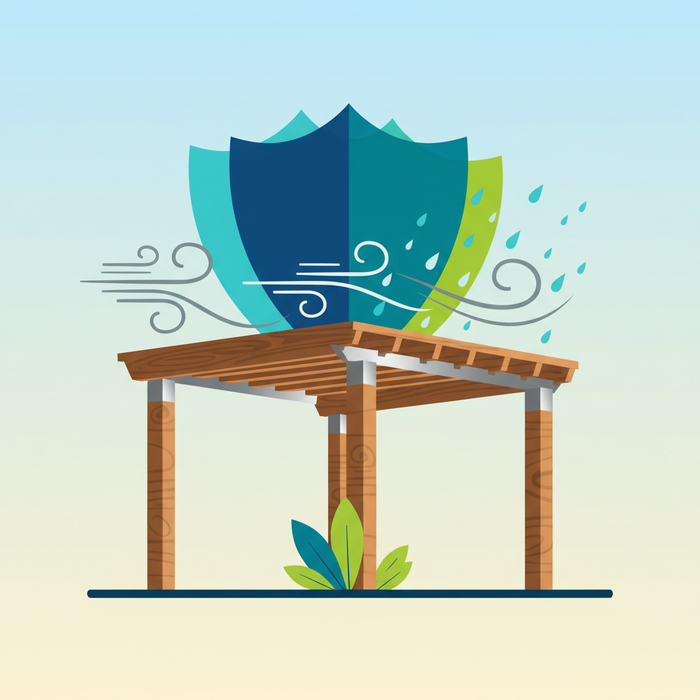 Illustration for Pergola Warranty Coverage: Protecting Your Outdoor Investment From Harsh Climates