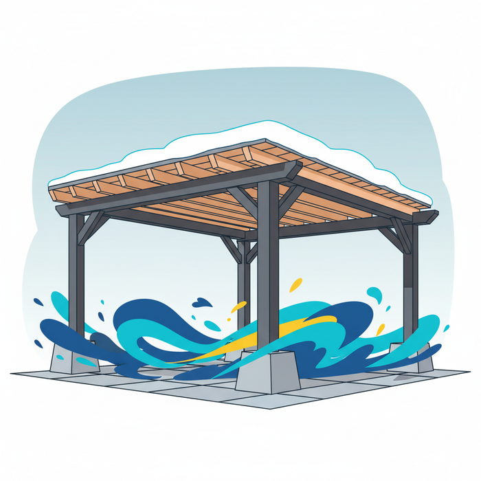 Illustration for Engineered Pergolas: Withstanding High Winds and Heavy Snow Loads for Lasting Outdoor Enjoyment