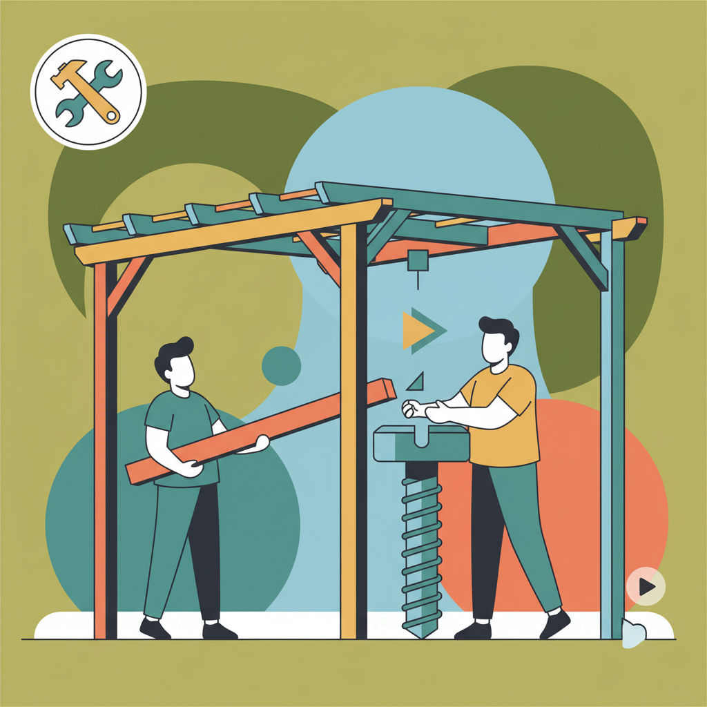 Illustration for Mastering Your Outdoor Space: Easy DIY Pergola Kit Assembly Video Guide
