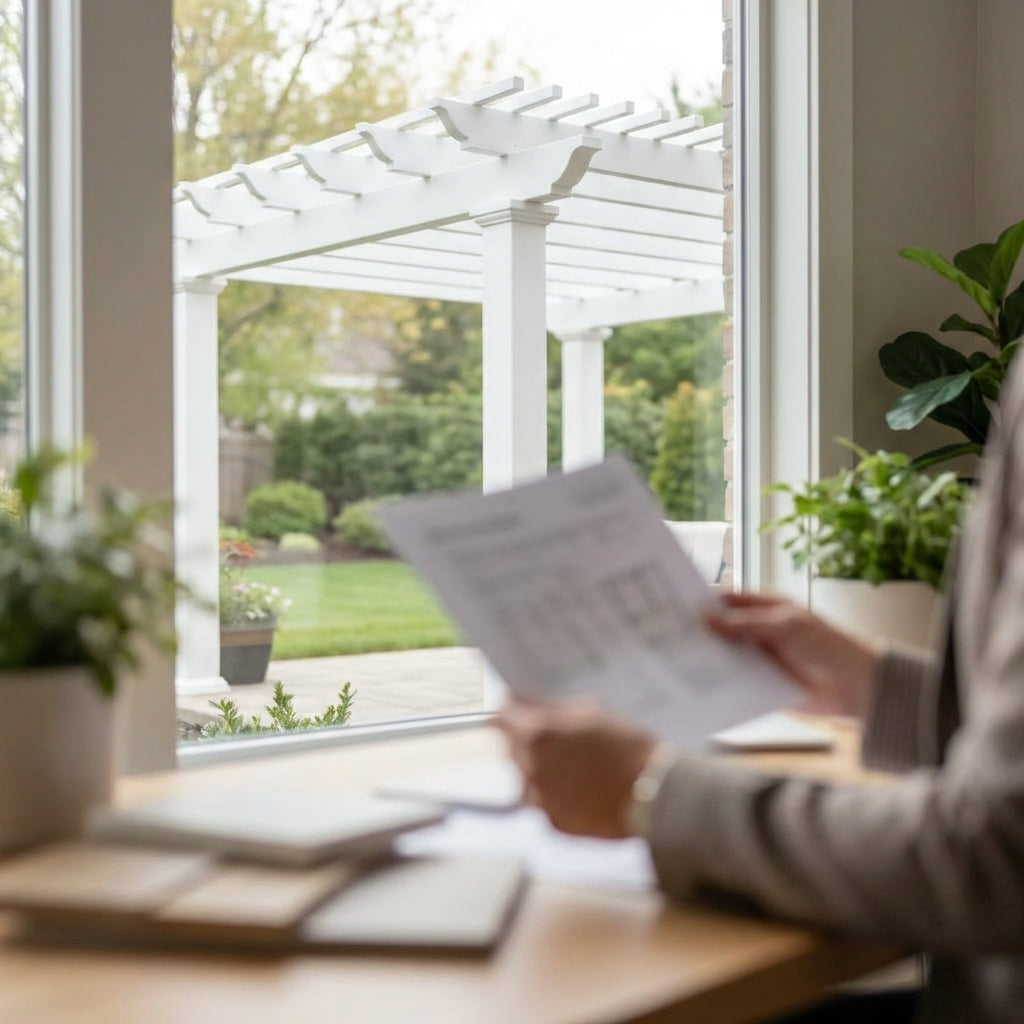 Illustration for Best Maintenance-Free Vinyl Pergola Kits for Easy DIY Assembly and Long-Term Durability