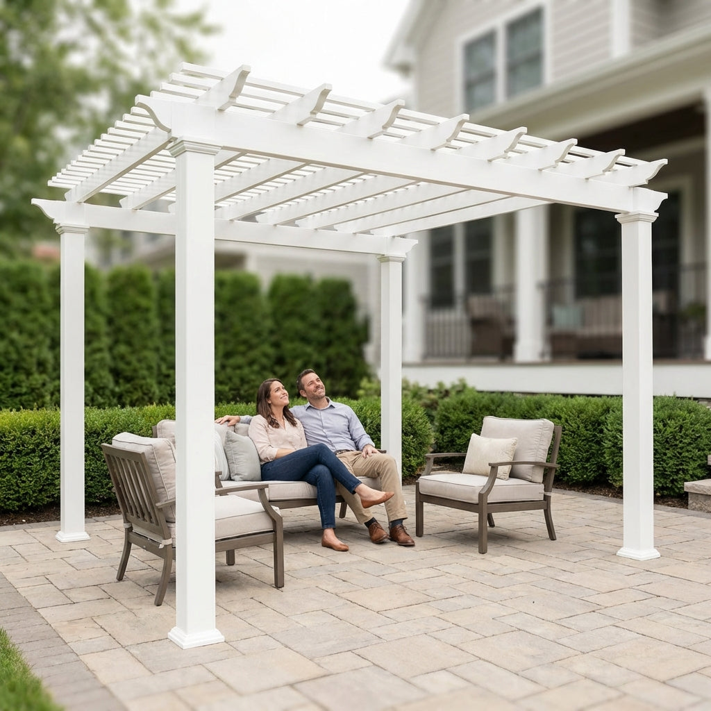 Illustration for The Ultimate Guide to Maintenance-Free Vinyl Pergola Kits for DIY Homeowners