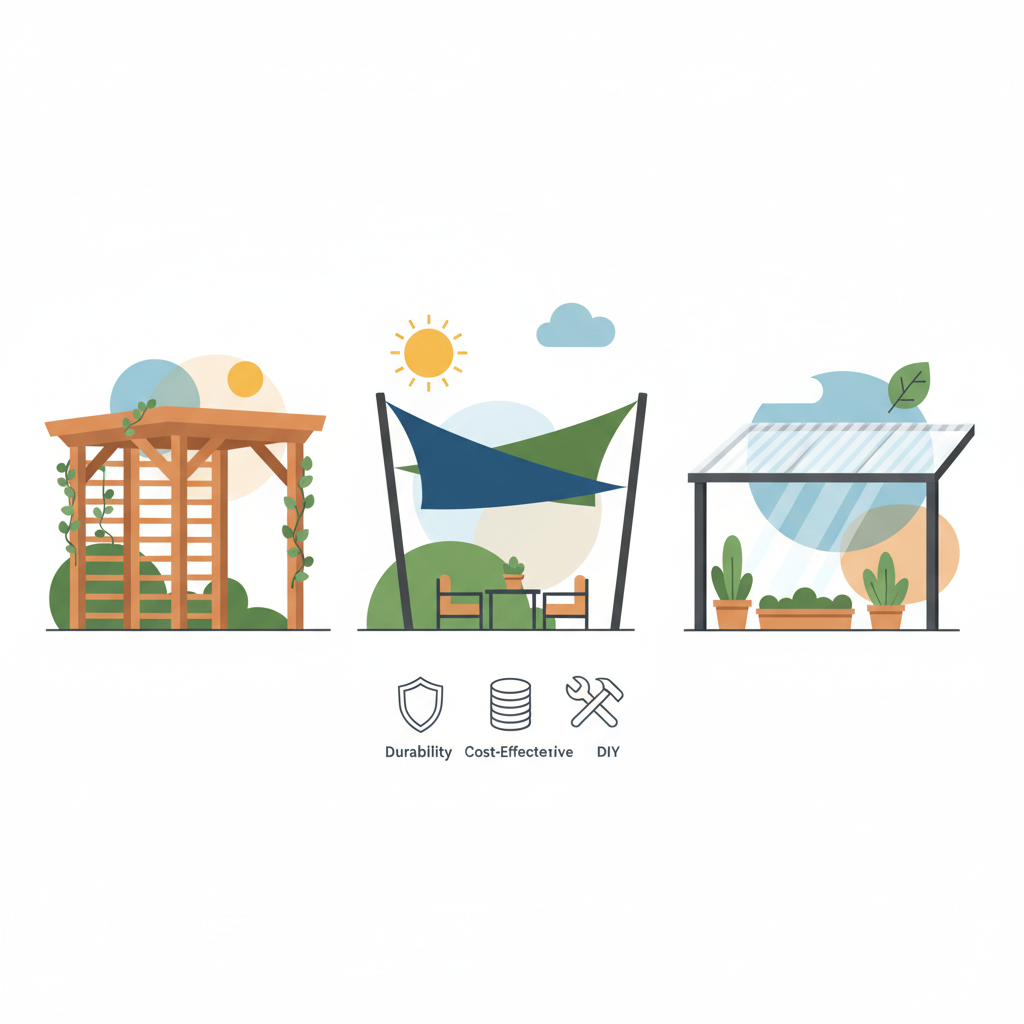 Illustration for Durable and Cost-Effective DIY Patio Cover Alternatives for Enhancing Your Outdoor Space