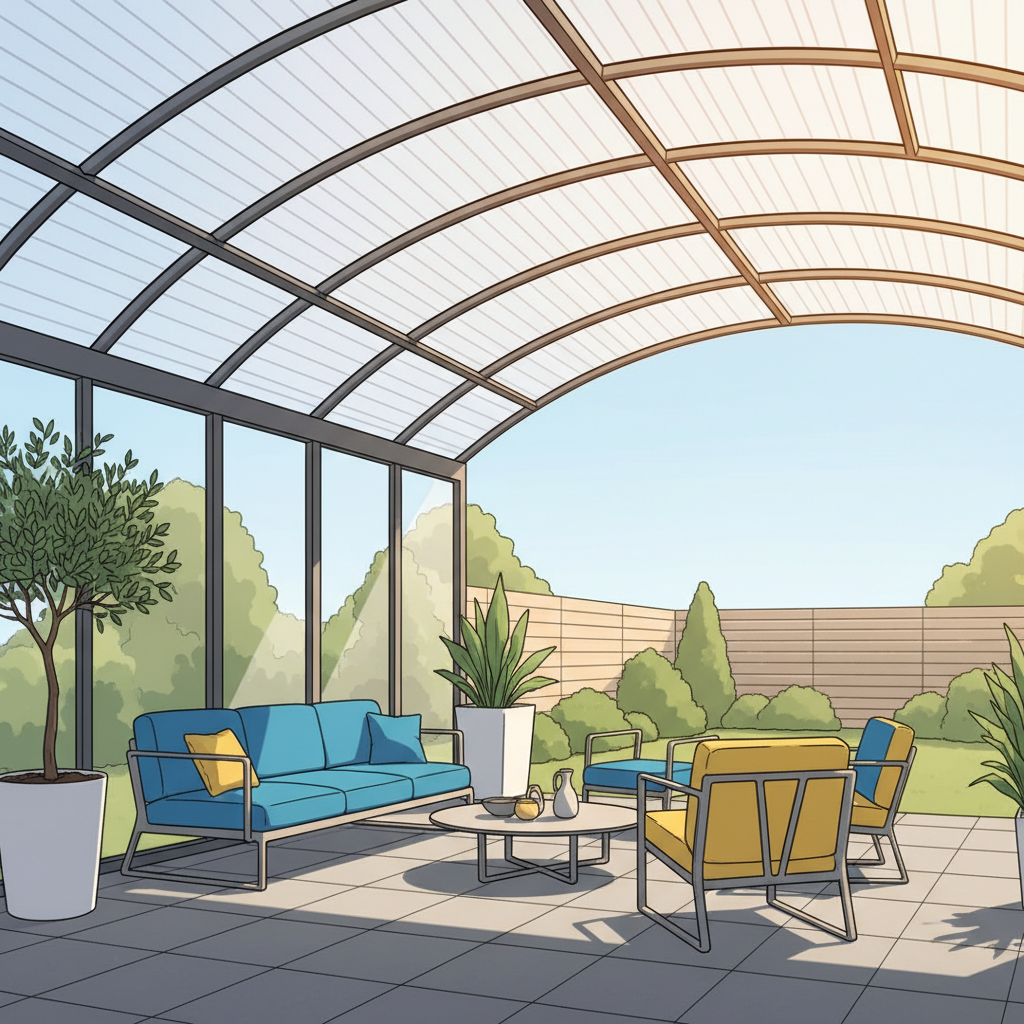 Illustration for Transform Your Yard: DIY Rainproof Polycarbonate Patio Covers for Bright Outdoor Living