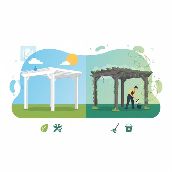 Illustration for The Smart Choice: Vinyl Pergola Kit Maintenance Advantages Over Other Materials