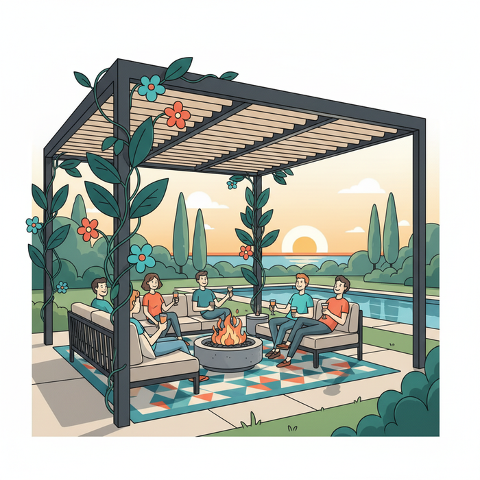 Illustration for Rot and Rust-Proof DIY Pergolas: Best Materials for Lasting Outdoor Enjoyment