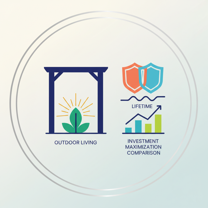 Illustration for Maximize Your Outdoor Investment: Comparing Sunset Pergola Kits Lifetime Warranty