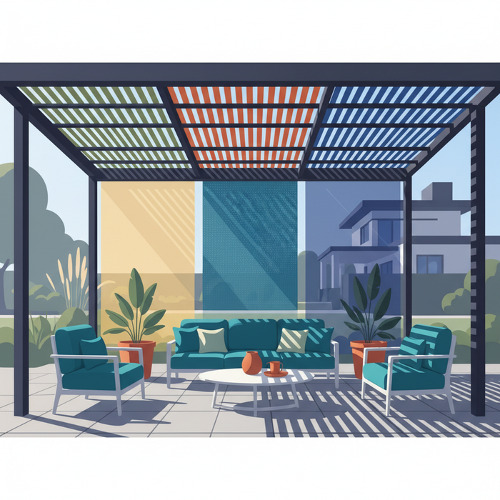 Illustration for Pergola Shade Options: 50%, 75%, 90% Sun Protection for Your Ideal Outdoor Oasis