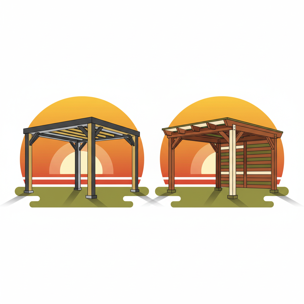 Illustration for Sunset Pergola Kits Compared: Finding the Most Durable DIY Outdoor Structures