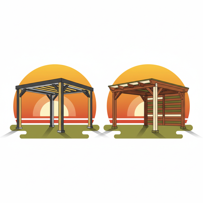 Illustration for Sunset Pergola Kits Compared: Finding the Most Durable DIY Outdoor Structures