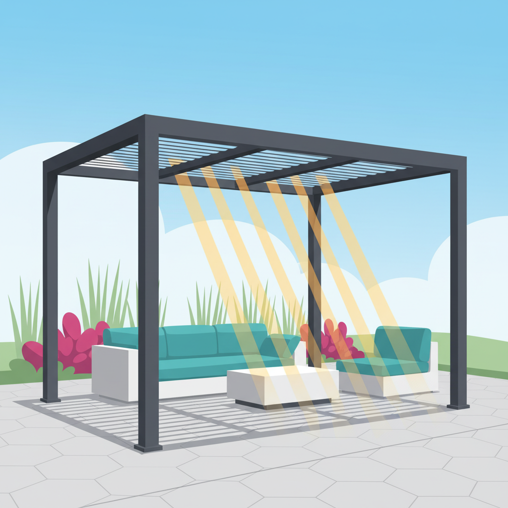 Illustration for Heavy-Duty Aluminum Pergola Kits: Durable, DIY Outdoor Living Solutions