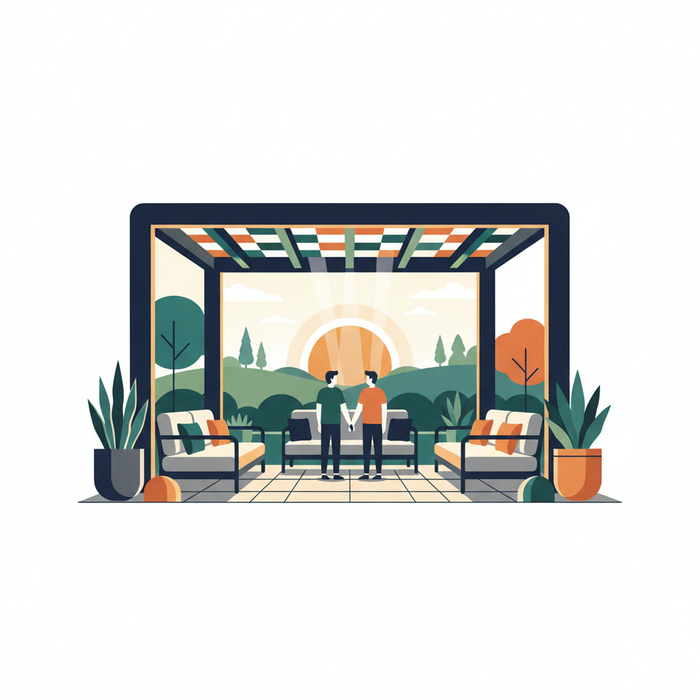 Illustration for Unveiling Durable, Low-Maintenance DIY Pergolas: Aluminum and Vinyl Options