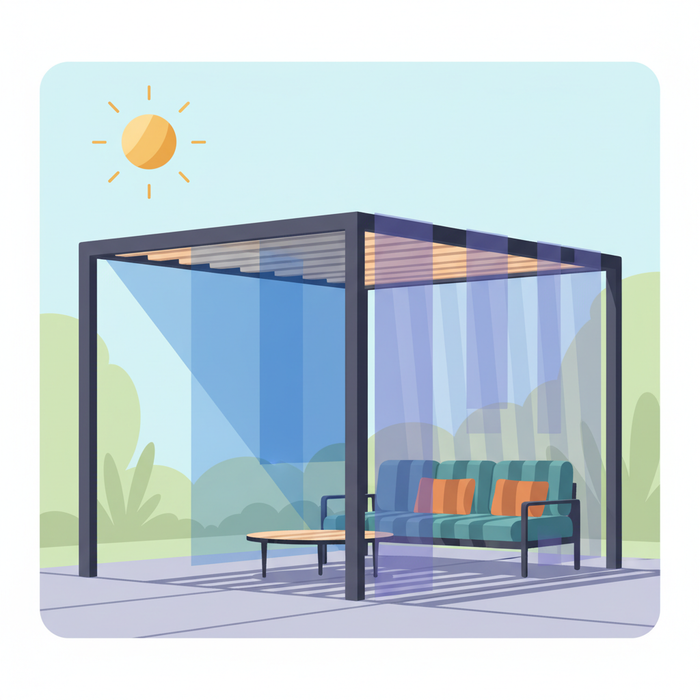 Illustration for Optimize Your Outdoor Space: Choosing the Perfect Shade Percentage for Your Patio Pergola