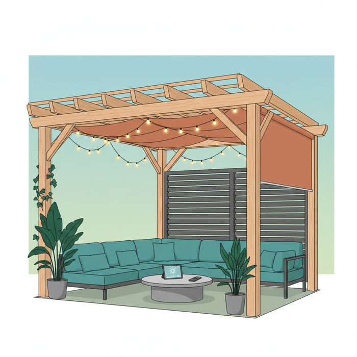 Illustration for Enhance Your DIY Pergola: A Comprehensive Guide to Integrating Must-Have Accessories