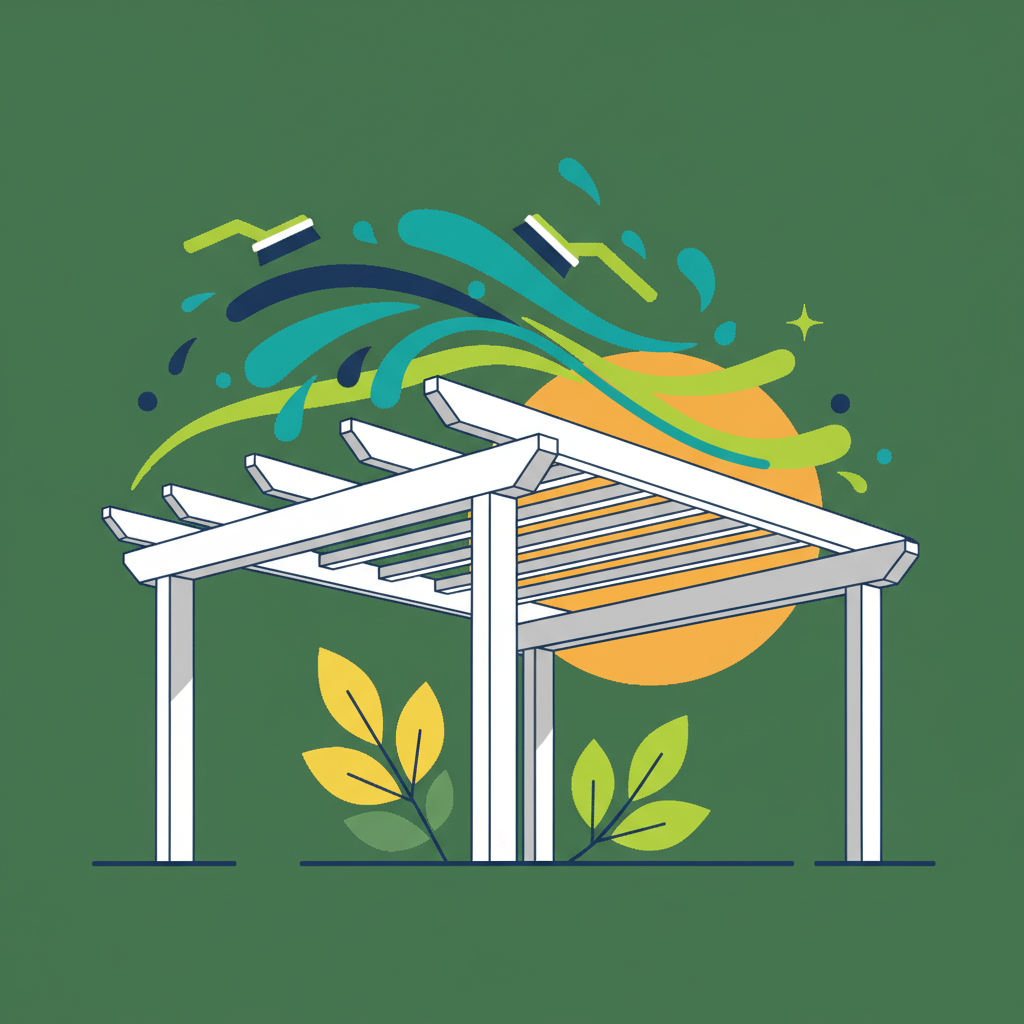 Illustration for Extend Your Pergola's Life: Essential Routine Care for Vinyl & Aluminum Structures