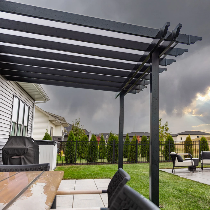 Large Luxury Patio Cover Attached to House – Vinyl/Aluminum Frame w/ Solid Roof – Up to 32' x 20' – Made in USA
