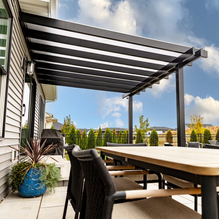 Large Luxury Patio Cover Attached to House – Vinyl/Aluminum Frame w/ Solid Roof – Up to 32' x 20' – Made in USA