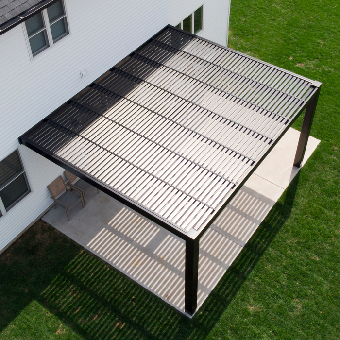 Luxury Wall-Mounted Vinyl Pergola w/ Heavy-Duty Aluminum Frame – Up to 16' x 16' – Made in USA