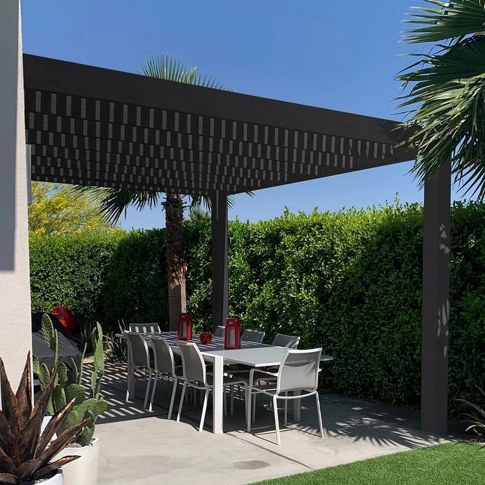 Luxury Wall-Mounted Vinyl Pergola w/ Heavy-Duty Aluminum Frame – Up to 16' x 16' – Made in USA