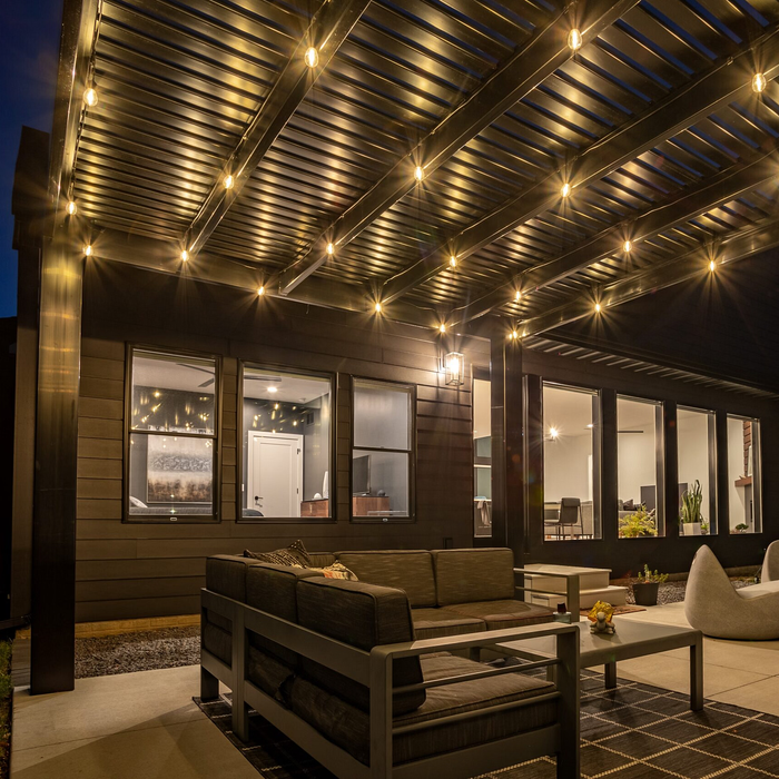 Luxurious Contemporary Vinyl Pergola w/ Heavy-Duty Aluminum Frame – Up to 24' x 16' – Made in USA