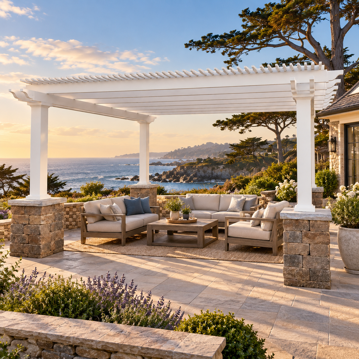 Pergolas for <em>Pebble Beach</em> Coastal Homes