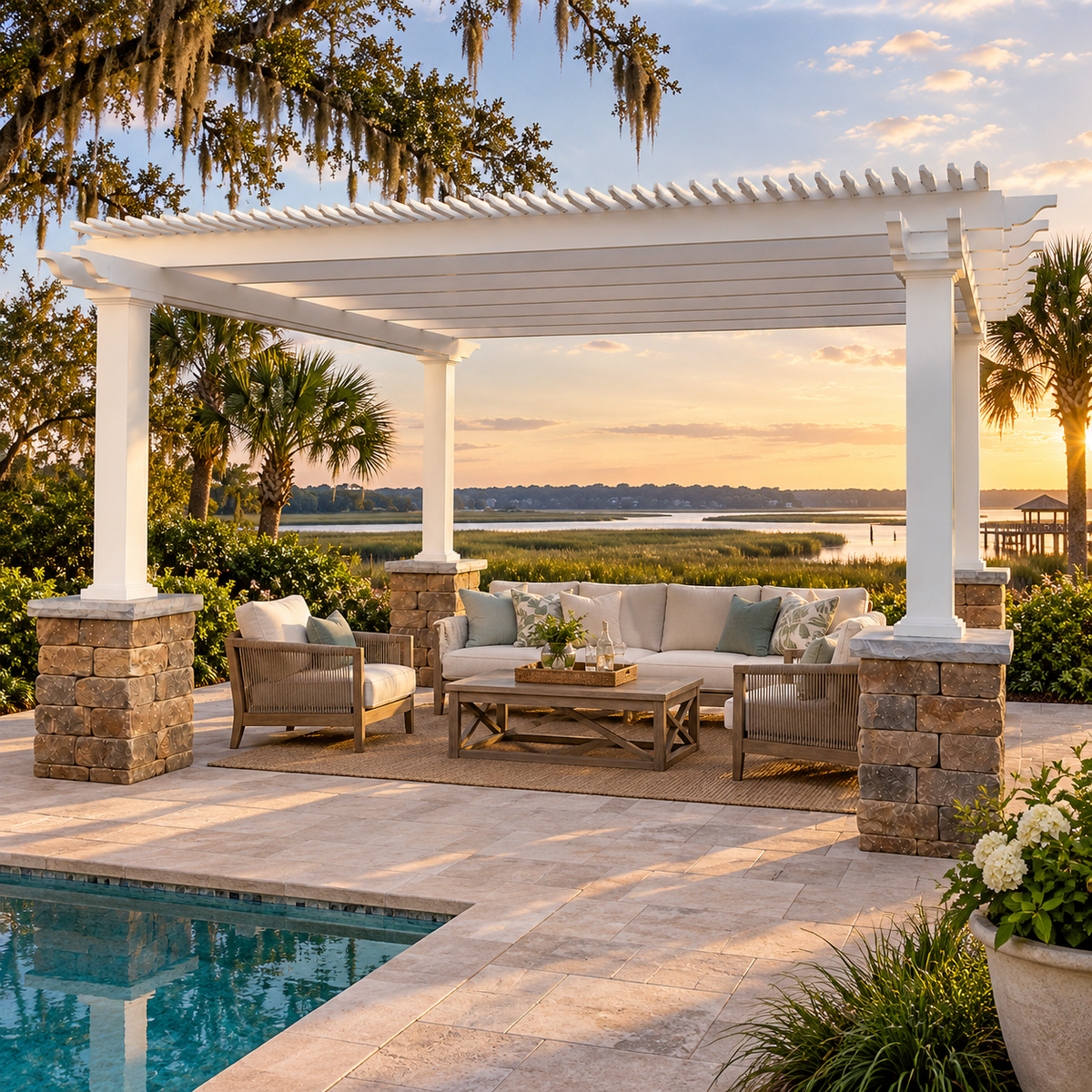 Pergolas for <em>Sea Island</em> Coastal Homes