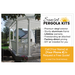 Back side of a personalized 4x6 flyer for Area Reps to advertise Sunset Pergola Kits locally